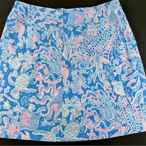 Lilly Pulitzer Blue and Pink Floral Skort